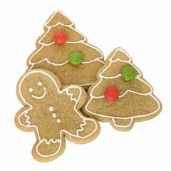 Gingerbread man with Christmas cookies