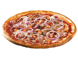 pizza con salsiccia fagioli e cipolla