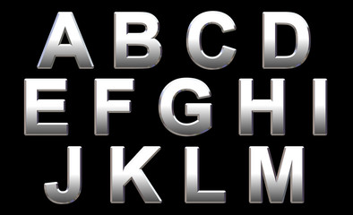 Chrome Alphabet