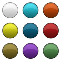 Plain Color 3D Glossy Web Buttons