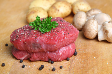 Steak Dinner Preparation
