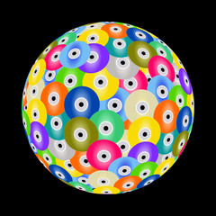 colorful CD globe