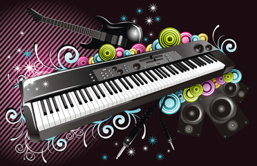 Music Instrument Vector Composition