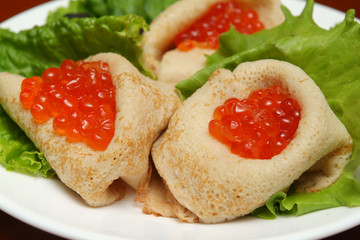 Fish red caviar