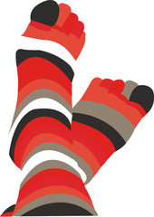 Pair cheerful striped socks 