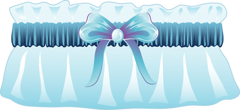Blue wedding garter icon