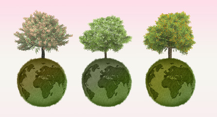 Saison Trio planetes arbres