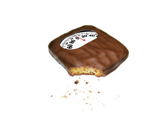 Chocolate cookie weight scale