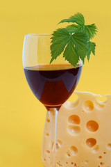 Glass of red wine