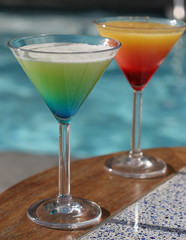 Signature cocktails served pool side
