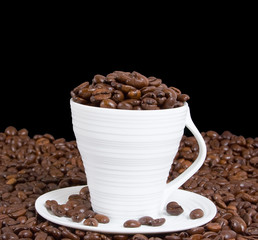 Coffee Beans in espresso cup