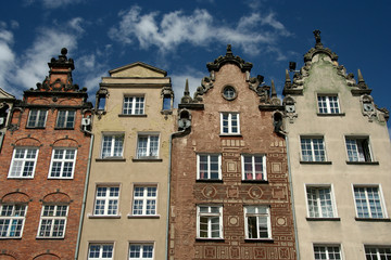 Fototapeta na wymiar Stare domy w Gdańsku
