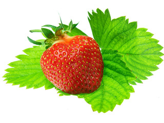 Fresh and tasty strawberries isolated on white background