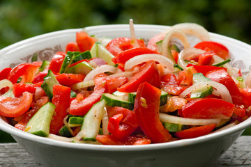 Plate with colourful fruit mix