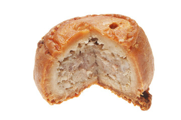 Cut pork pie