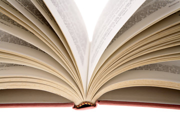 Close-up of pages in book