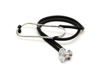 Medical stethoscope isolated on the white background
