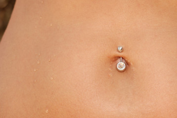 Piercing in a navel
