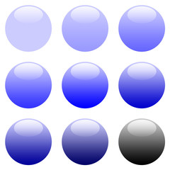 Round Blue Gradient Web Buttons