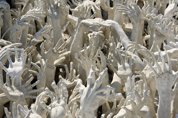 Fototapeta premium The Hands of Wat Rong Khun Temple