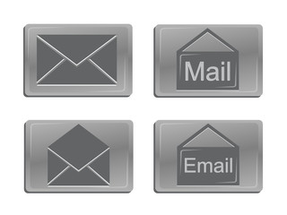 Metal mail icons