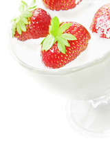 Strawberries and yogurt