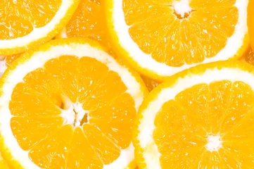 Selbstklebende Fototapeten Hintergrund mit Orangen © Valeri Luzina
