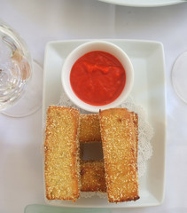 Gourmet Tofu Recipe with Spicy Red Dipping Sauce