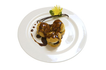 Sweet rolls with the chocolate