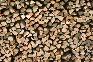 stack of logs for firewood