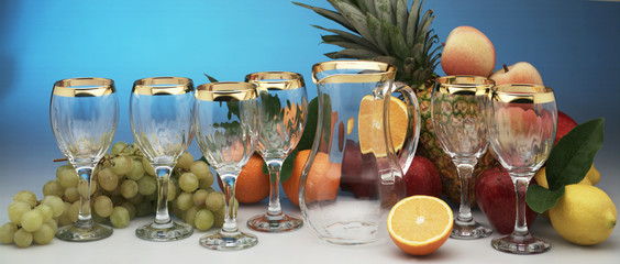 bicchieri con frutta