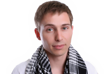 Young casual man posing