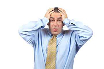 Stressed businessman