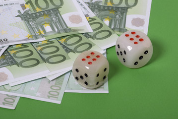 Money and dice 