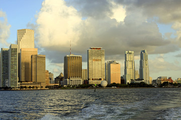 Fototapeta premium Colorful skyline of Miami