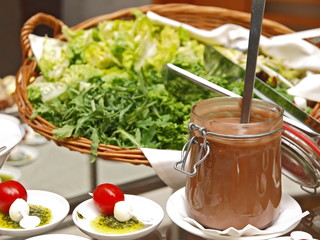 salat,antipasti, vorspeise büffet