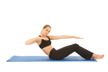 Fototapeta premium Pilates exercise series