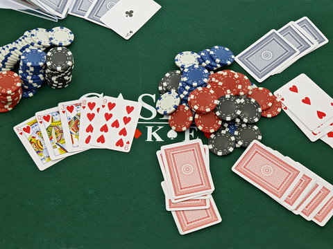 poker spiel set,chips und karten