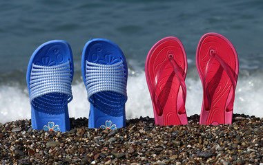 beach sandals stands