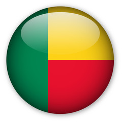 Fototapeta premium Benin flag button