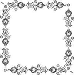 frame of black pattern