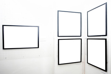 walls in museum with frames