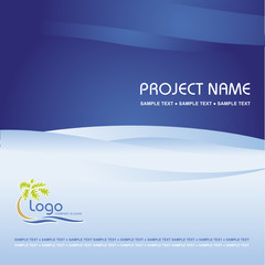 Corporate Vector Business Template Background with Logo 