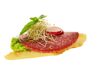 belegte brötchen,baguette,salami,salat,radieschen,sprossen