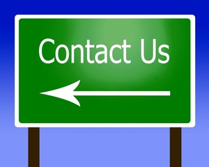 Contact Us sign guidepost