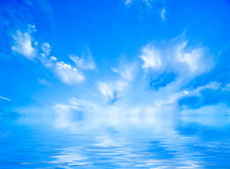 Obraz na płótnie Canvas Beautiful blue sky panorama