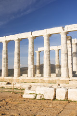 Obraz premium Temple of Poseidon near Athens, Greece.