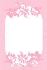 pink hibiscus card
