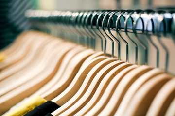 Fashion shopping concept - hangers
