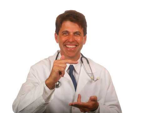 Doctor with Framed Ad Spot